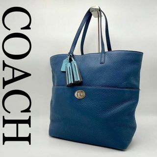 コーチ(COACH)のCOACH コーチ トートバッグ ハンドバッグ ネイビーブルー系 26477(トートバッグ)