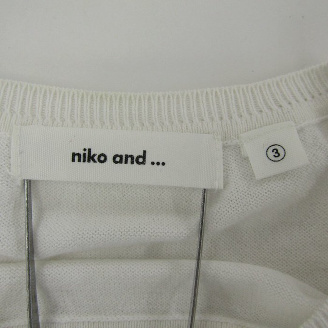 niko and...(ニコアンド)のニコアンド ニット セーター 半袖 レース トップス カットソー レディース 3サイズ ホワイト niko and... レディースのトップス(ニット/セーター)の商品写真