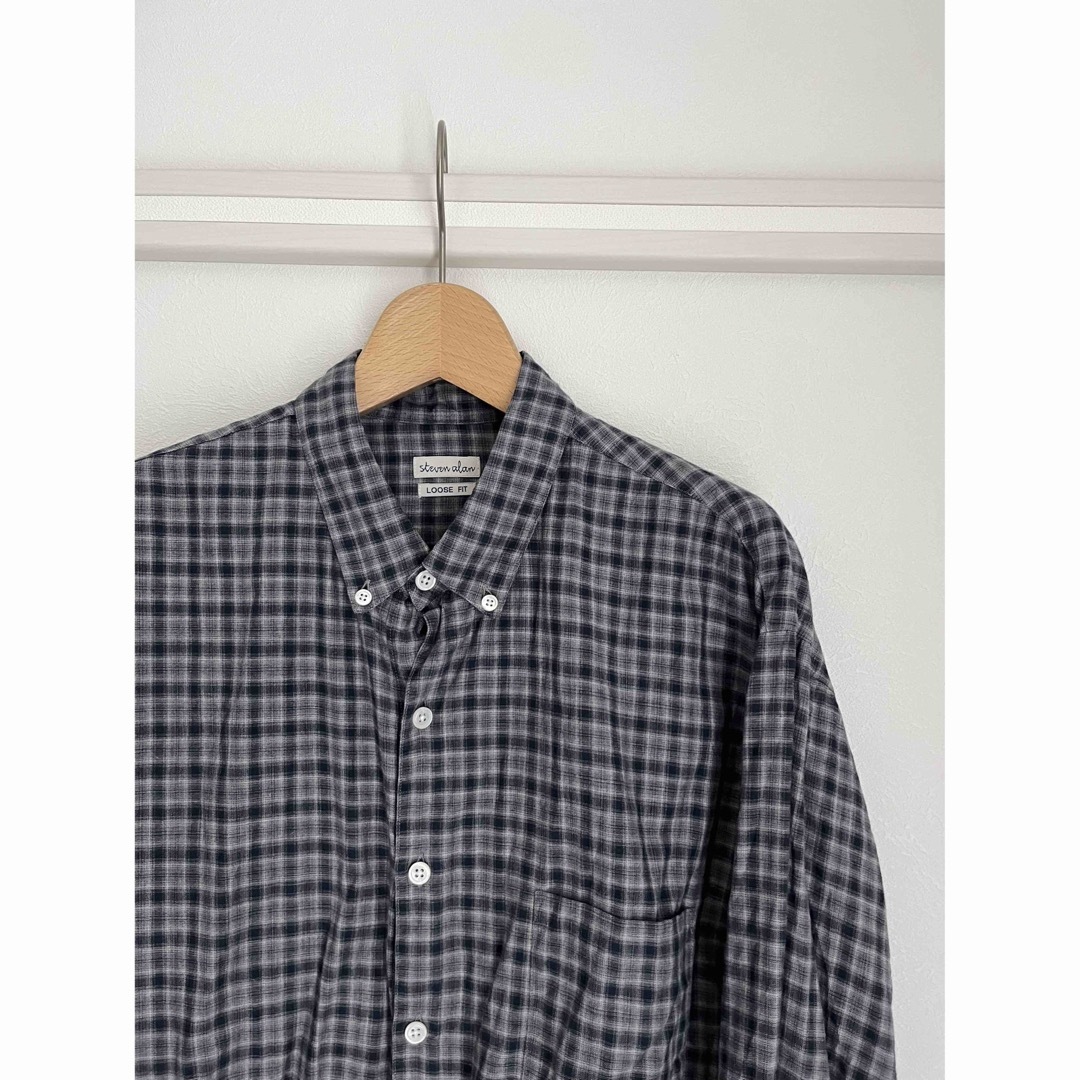 steven alan(スティーブンアラン)のCHECK SINGLE NEEDLE SHIRT-LOOSE メンズのトップス(シャツ)の商品写真