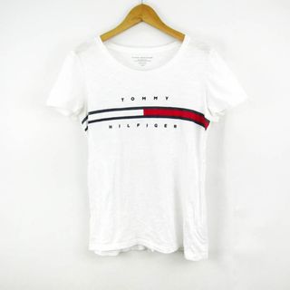 トミーヒルフィガー(TOMMY HILFIGER)のトミーヒルフィガー 半袖Tシャツ トップス カットソー  レディース Sサイズ ホワイト TOMMY HILFIGER(Tシャツ(半袖/袖なし))