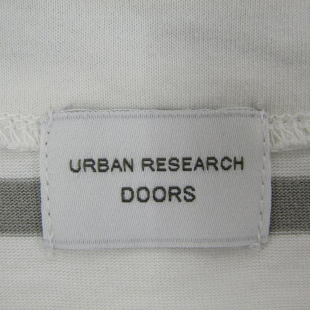 アーバンリサーチドアーズ カットソー Tシャツ トップス レディース Oneサイズ ホワイト ブラウン URBAN RESEARCH DOORS レディースのトップス(カットソー(長袖/七分))の商品写真