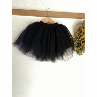 チュールスカート　黒　100cm(スカート)
