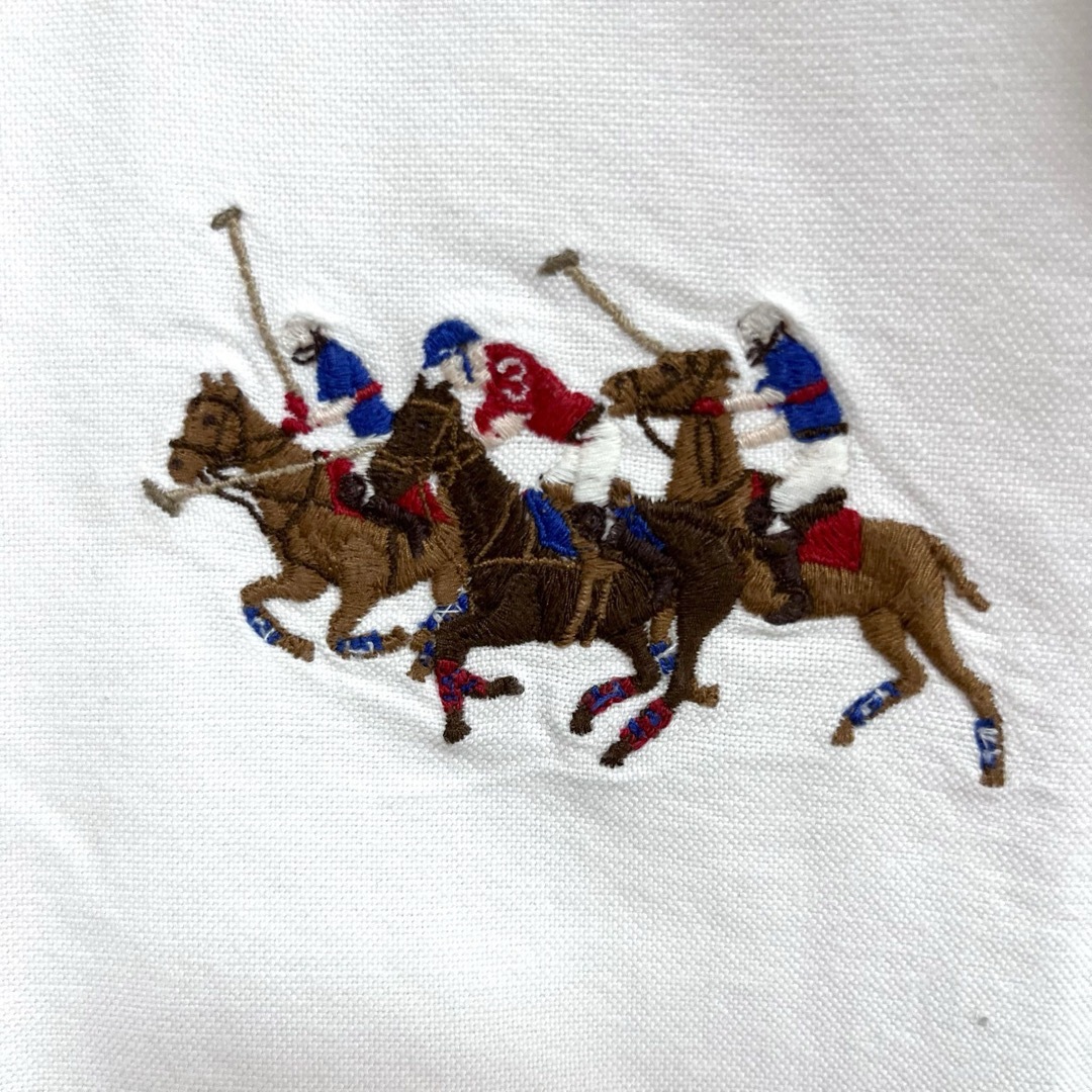 Ralph Lauren(ラルフローレン)のラルフローレン BDシャツ 長袖 ホワイト でかポニー刺繍 ナンバリング メンズのトップス(シャツ)の商品写真