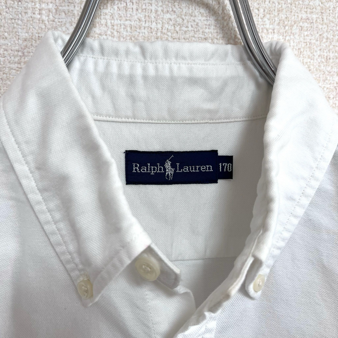 Ralph Lauren(ラルフローレン)のラルフローレン BDシャツ 長袖 ホワイト でかポニー刺繍 ナンバリング メンズのトップス(シャツ)の商品写真