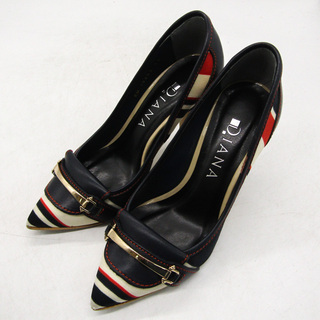 ダイアナ(DIANA)のダイアナ パンプス ポインテッドトゥ ブランド 靴 シューズ 日本製 レディース 22サイズ ネイビー DIANA(ハイヒール/パンプス)