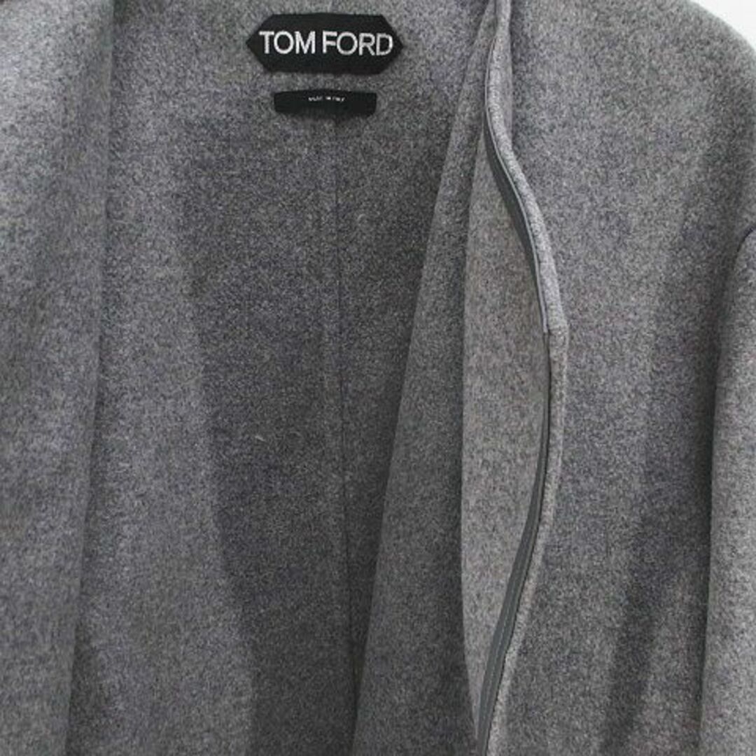 TOM FORD(トムフォード)のTOM FORD ミドル丈 ノーカラーコート 36 灰系 グレー ポケット  メンズのジャケット/アウター(その他)の商品写真