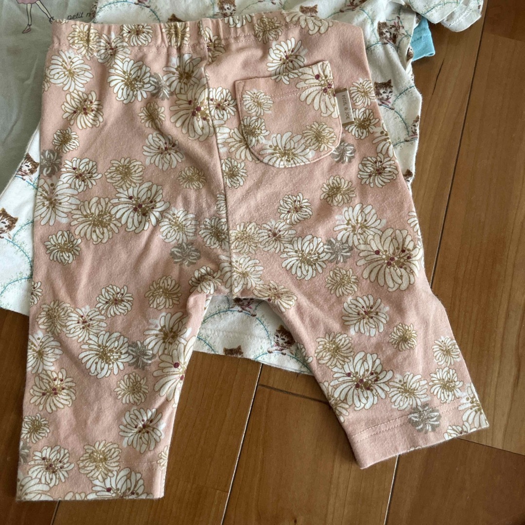 petit main(プティマイン)のキッズ　t-シャツ　4枚セット　短パン キッズ/ベビー/マタニティのキッズ服女の子用(90cm~)(Tシャツ/カットソー)の商品写真