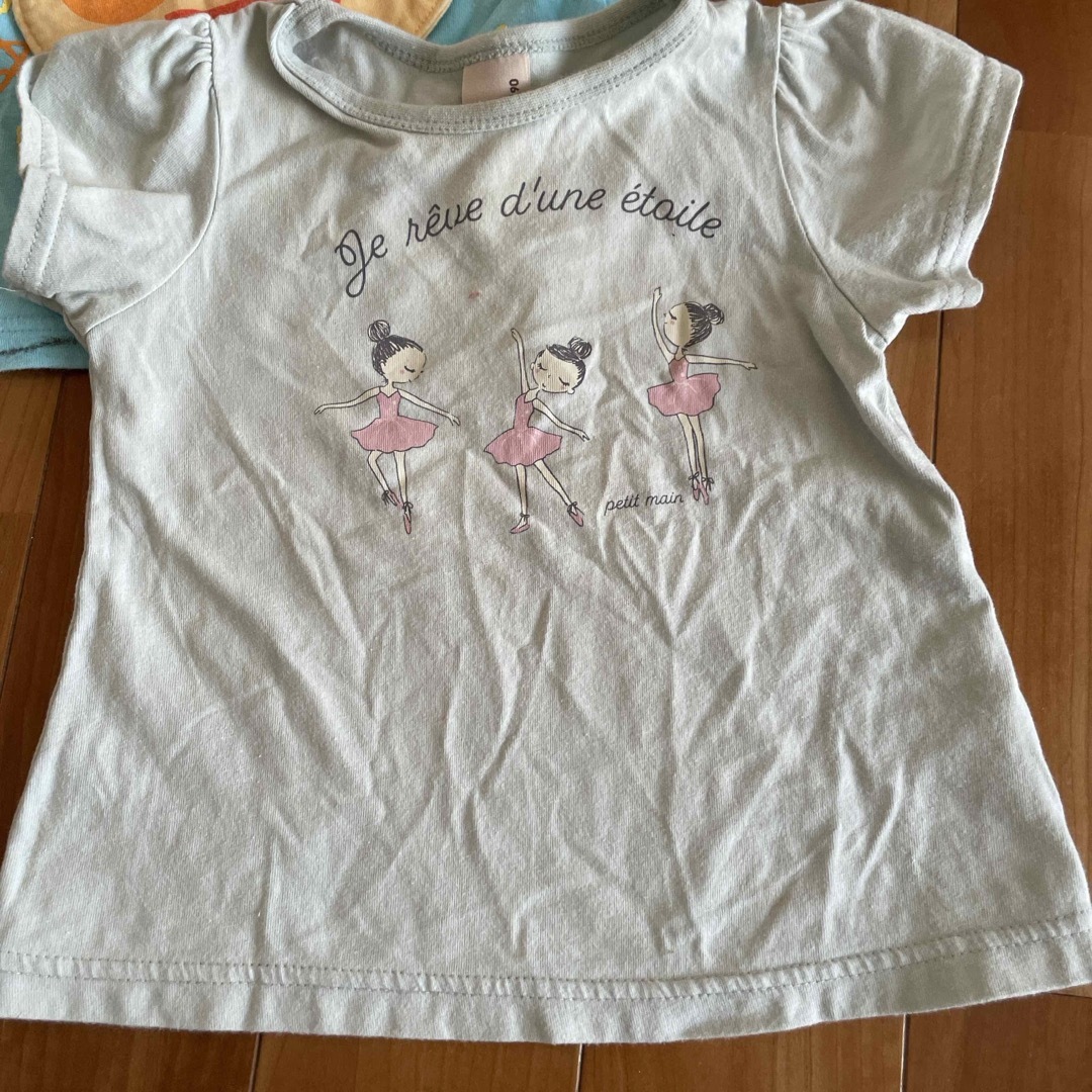 petit main(プティマイン)のキッズ　t-シャツ　4枚セット　短パン キッズ/ベビー/マタニティのキッズ服女の子用(90cm~)(Tシャツ/カットソー)の商品写真