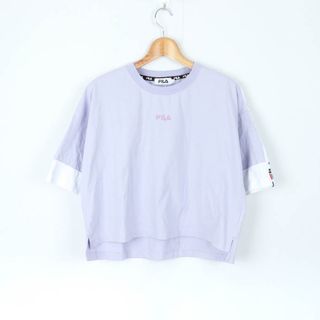 フィラ(FILA)のフィラ 半袖Tシャツ クロップド丈 ロゴT スポーツウエア レディース Fサイズ パープル FILA(Tシャツ(半袖/袖なし))