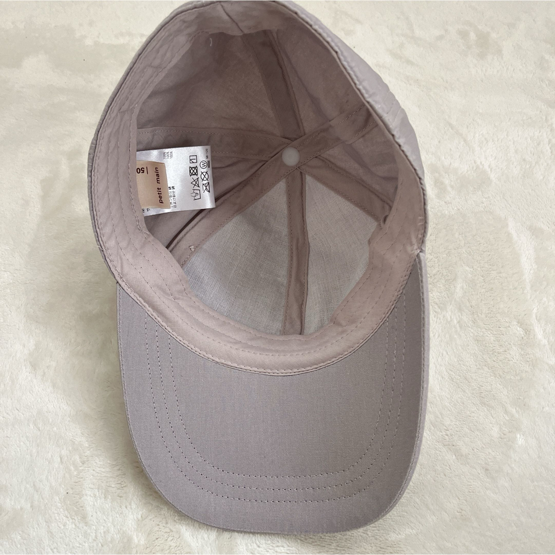 petit main(プティマイン)のプティマイン　帽子　キャップ　50cm キッズ/ベビー/マタニティのこども用ファッション小物(帽子)の商品写真