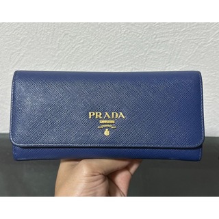 プラダ サフィアーノ 財布(レディース)（ブルー・ネイビー/青色系）の 