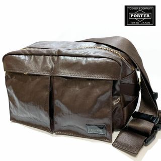 ポーター(PORTER)の【極美品】PORTER ポーター SHINE ウェストバッグ ボディバッグ 大(ボディーバッグ)