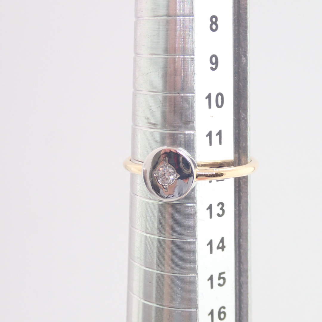 PT900/K18ダイヤモンドリング 0.04,ct 1.63g　新品仕上げ済 レディースのアクセサリー(リング(指輪))の商品写真