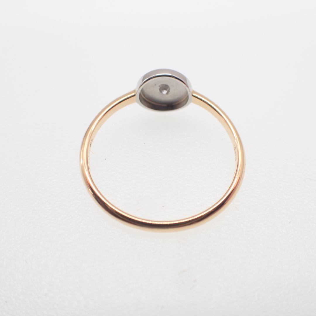PT900/K18ダイヤモンドリング 0.04,ct 1.63g　新品仕上げ済 レディースのアクセサリー(リング(指輪))の商品写真