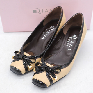 ダイアナ(DIANA)のダイアナ パンプス スクエアトゥ ブランド 靴 シューズ 日本製 レディース 21.5サイズ ベージュ DIANA(ハイヒール/パンプス)