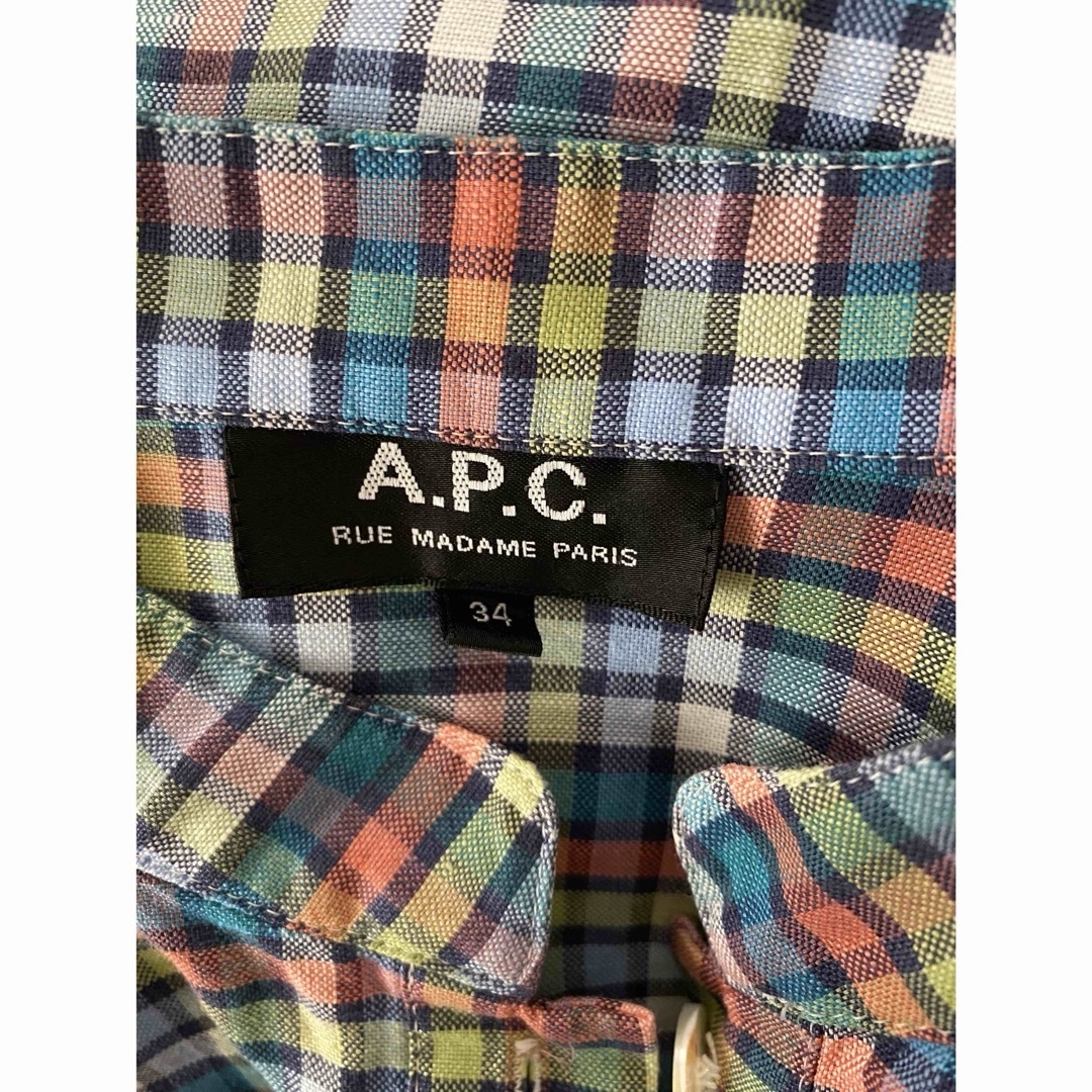 A.P.C(アーペーセー)のA.P.C BLOUSE AYO 20E コットンリネン　チェック　ブラウス レディースのトップス(シャツ/ブラウス(長袖/七分))の商品写真