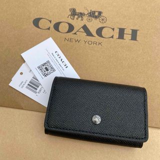 コーチ(COACH)のキーケース　キーホルダー　キーリング　ブラック(キーケース)