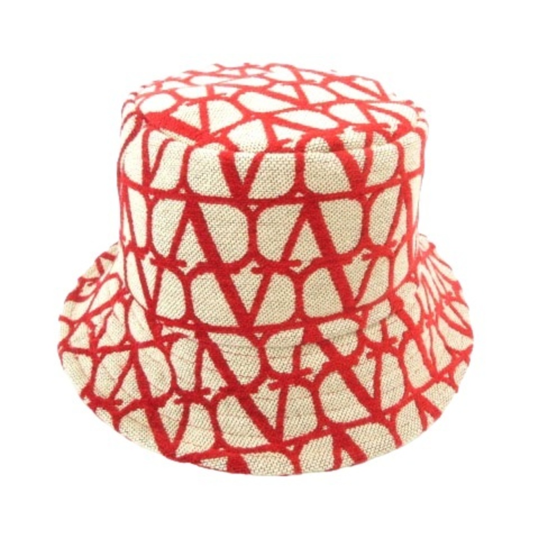 valentino garavani(ヴァレンティノガラヴァーニ)のヴァレンティノ ガラヴァーニ バケットハット バケハ トワルイコノグラフ M 赤 レディースの帽子(その他)の商品写真