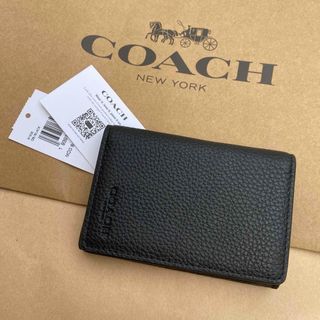 COACH - カードケース　名刺入れ　定期入れ　ブラック　黒色