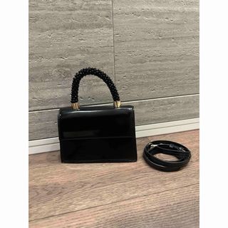 ザラ(ZARA)のZARA ミニバッグ　ビジュー　黒色　ショルダー(ショルダーバッグ)