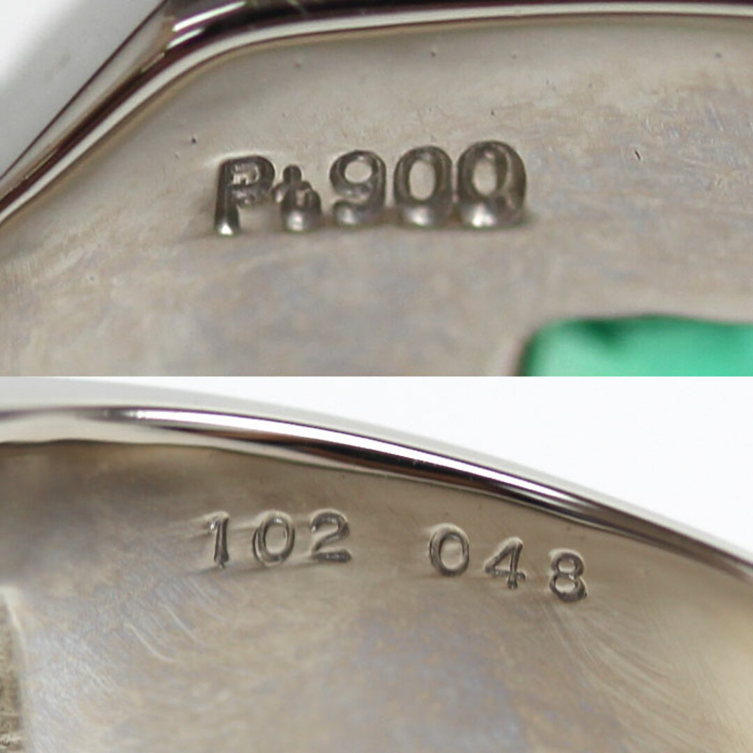 Pt900プラチナ リング・指輪 エメラルド1.02ct ダイヤモンド0.48ct 25号 33.7g メンズ【中古】 メンズのアクセサリー(リング(指輪))の商品写真