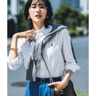 ポロラルフローレン(POLO RALPH LAUREN)の美品　ラルフローレン　シンプル白シャツ　M(シャツ/ブラウス(長袖/七分))