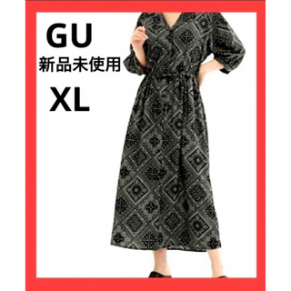 ジーユー(GU)のGU  ロングワンピース  ワンピース  XL 新品未使用 匿名配送(ロングワンピース/マキシワンピース)