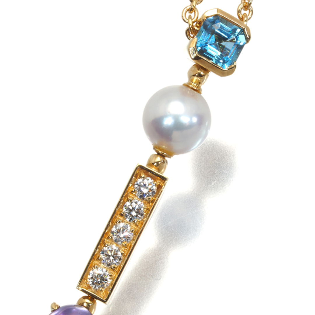 BVLGARI(ブルガリ)のブルガリ ネックレス ダイヤ パール 真珠 アレグラ マルチカラー K18YG  レディースのアクセサリー(ネックレス)の商品写真