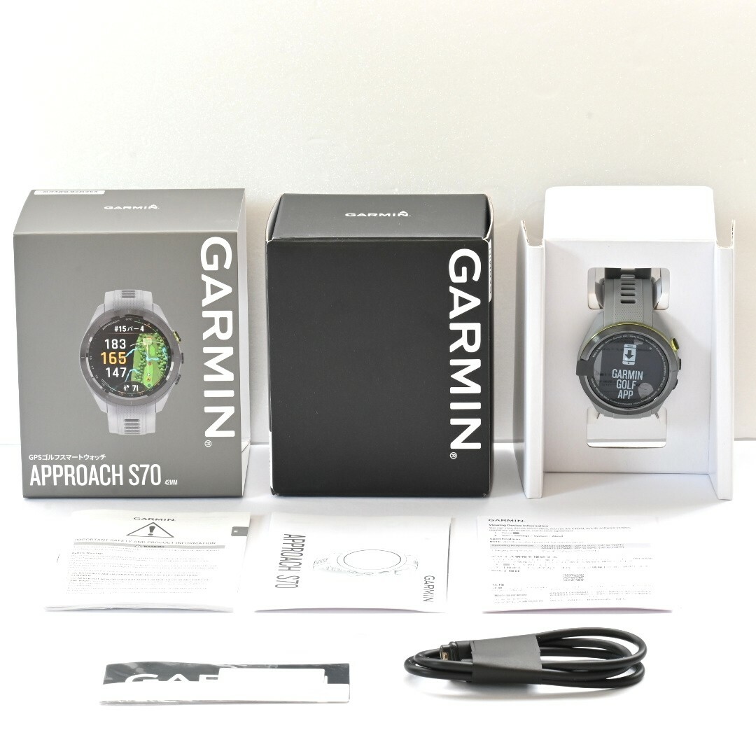 GARMIN(ガーミン)の【新品】GARMIN Approach S70 42mm スマートウォッチ メンズの時計(腕時計(デジタル))の商品写真