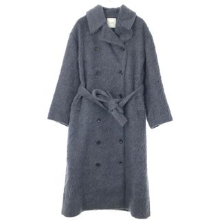 CLANE クラネ 21AW LONG SHAGGY SULLEY COAT ロングシャギーベルテッドコート 11101-0102 ブルー系 2(ロングコート)