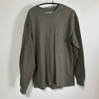 ユニクロ(UNIQLO)のクルーネックT（長袖） オリーブ(Tシャツ/カットソー(七分/長袖))