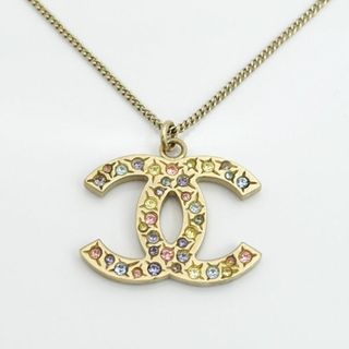 CHANEL - CHANEL / シャネル ◆ココマーク マルチカラー ラインストーン ゴールド ネックレス 06A 【ネックレス/ペンダント/トップ/アクセサリー】 ブランド【中古】 [0220485200]