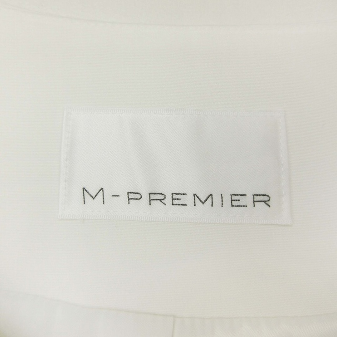 M-premier(エムプルミエ)の美品 エムプルミエ ジップアップ ノーカラージャケット ブルゾン 34 BLM4 レディースのジャケット/アウター(ブルゾン)の商品写真