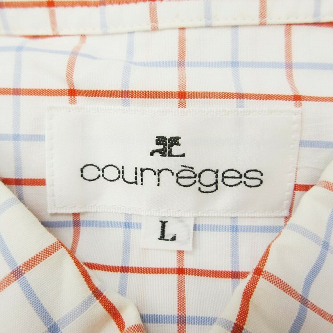 Courreges(クレージュ)のクレージュ ウィンドウペン チェック ボタンダウン シャツ 半袖 BLM4 レディースのトップス(シャツ/ブラウス(半袖/袖なし))の商品写真