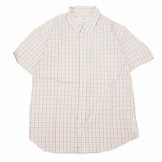 クレージュ(Courreges)のクレージュ ウィンドウペン チェック ボタンダウン シャツ 半袖 BLM4(シャツ/ブラウス(半袖/袖なし))