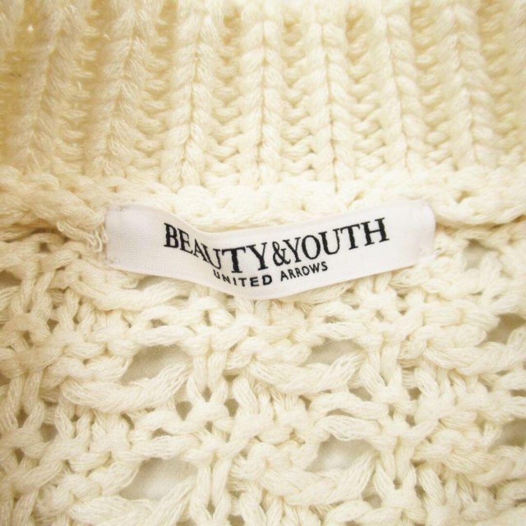 BEAUTY&YOUTH UNITED ARROWS(ビューティアンドユースユナイテッドアローズ)の美品 B&Y アローズ BEAUTY&YOUTH クロッシェメッシュ ニット  レディースのトップス(ニット/セーター)の商品写真