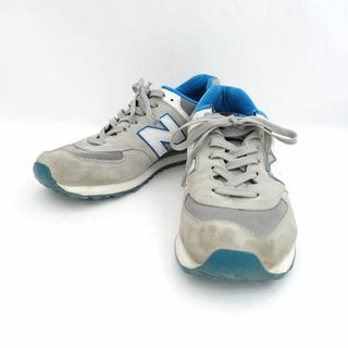 ニューバランス(New Balance)のnew balance / ニューバランス ◆スニーカー/ローカット/575/グレー×ブルー/28cm ML574CPH 【メンズ/MEN/男性/ボーイズ/紳士】【靴/クツ/シューズ/SHOES】 メンズファッション【中古】 [0220485921](スニーカー)