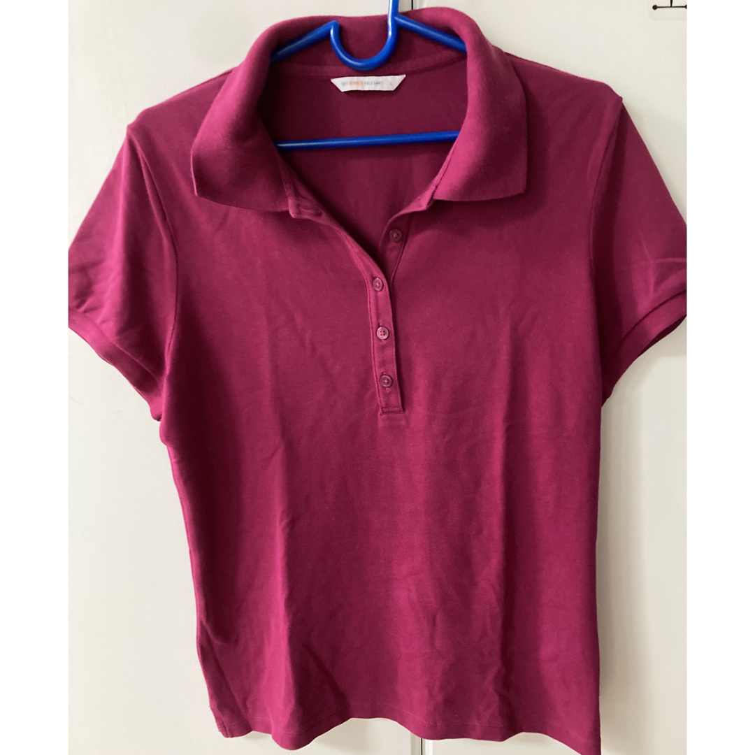 UNIQLO(ユニクロ)のユニクロUNIQLO 紫半袖ポロシャツ　ドライ レディースのトップス(ポロシャツ)の商品写真