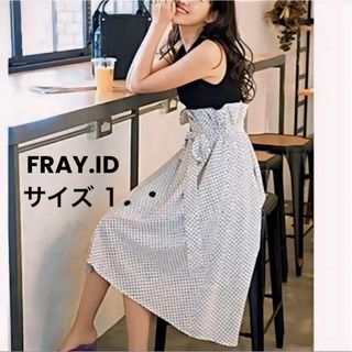 フレイアイディー(FRAY I.D)のFRAY.ID フレイアイディー ニットコンビノースリーブワンピース サイズ1(ロングワンピース/マキシワンピース)