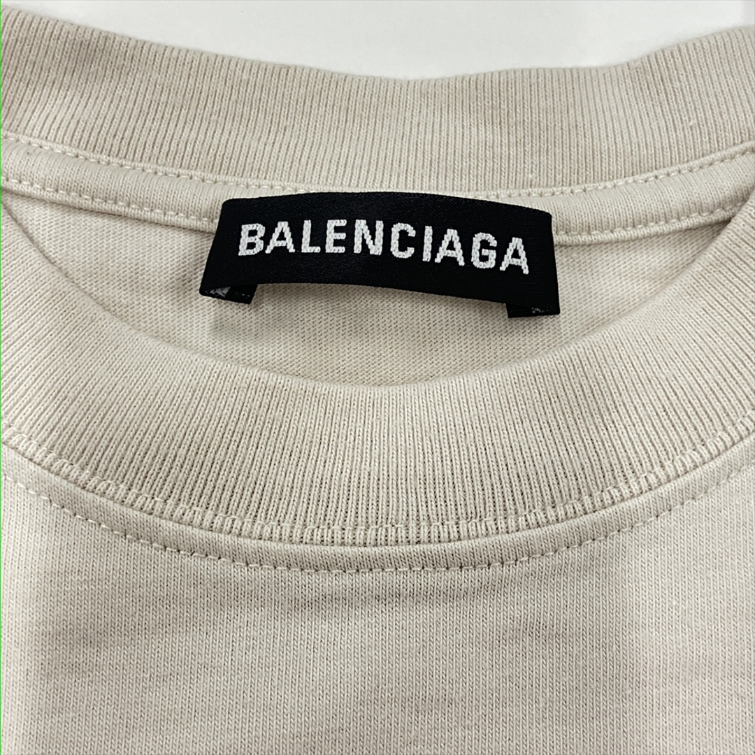 Balenciaga(バレンシアガ)のバレンシアガ BALENCIAGA ロゴ 半袖Ｔシャツ コットン ベージュ XS レディース【中古】 レディースのトップス(Tシャツ(半袖/袖なし))の商品写真