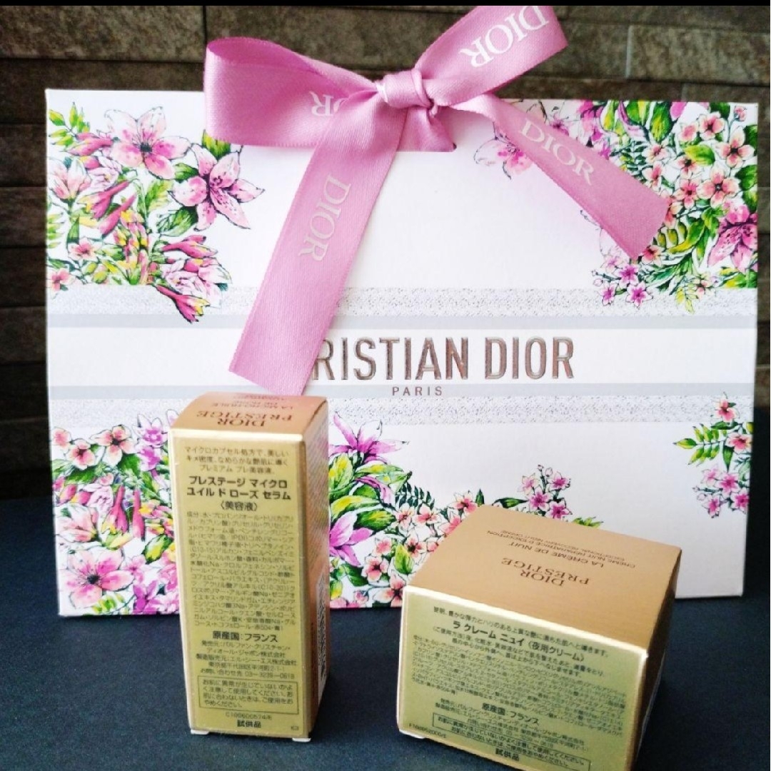 Christian Dior(クリスチャンディオール)の新品未使用　DIOR　プレステージ　マイクロ　ユイル　ローズセラム　夜用クリーム コスメ/美容のスキンケア/基礎化粧品(美容液)の商品写真