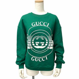 グッチ(Gucci)のグッチ GUCCI スウェット コットン グリーン S インターロッキング G ユニセックス【中古】(スウェット)