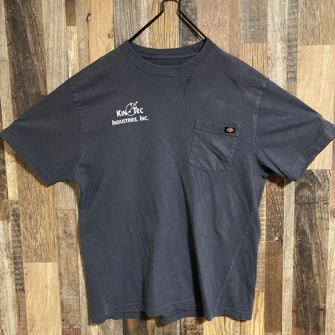 Dickies(ディッキーズ)のディッキーズ メンズ 半袖 Tシャツ ロゴ グレー L USA古着 90s メンズのトップス(Tシャツ/カットソー(半袖/袖なし))の商品写真