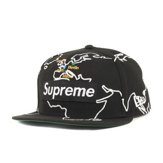 シュプリーム(Supreme)の美品 Supreme シュプリーム キャップ サイズ:7 3/4(61.5cm) 23AW NEW ERA ワールドワイド ボックスロゴ ベースボールキャップ Worldwide Box Logo New Era ブラック 黒 ニューエラ コラボ 帽子【メンズ】【中古】(キャップ)