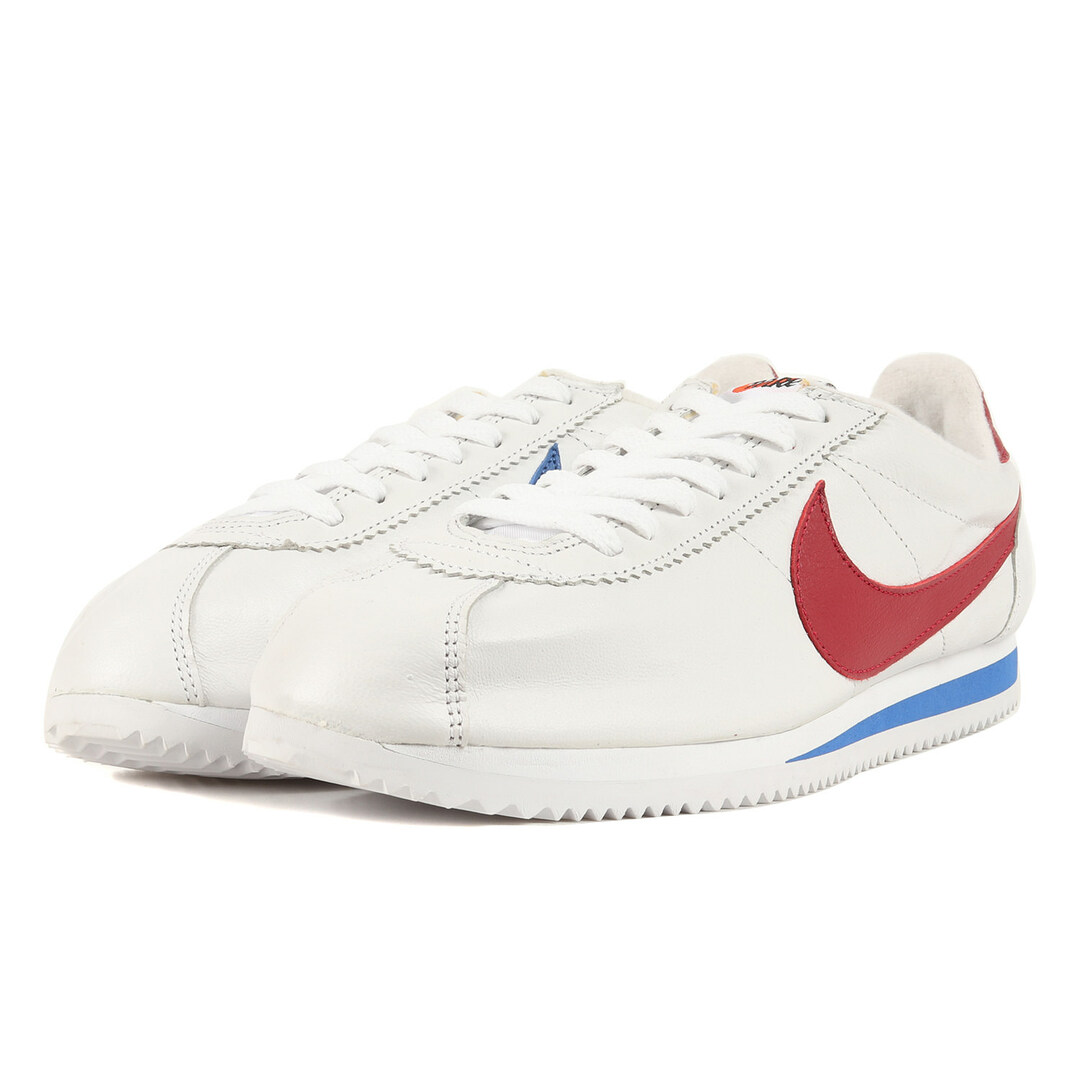 NIKE(ナイキ)の新品 NIKE ナイキ サイズ:28.0cm CLASSIC CORTEZ LEATHER QS (885723-164) クラシック コルテッツ レザー ホワイト バーシティレッド 白赤 US10 ローカット スニーカー シューズ 靴【メンズ】 メンズの靴/シューズ(スニーカー)の商品写真