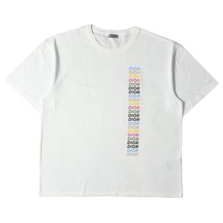 ディオールオム(DIOR HOMME)の美品 Dior HOMME ディオールオム Tシャツ サイズ:X3L 24SS マルチカラー ロゴ クルーネック 半袖Tシャツ 413J696A0817 コットン ジャージー ホワイト 白 イタリア製 トップス カットソー【メンズ】【中古】(Tシャツ/カットソー(半袖/袖なし))