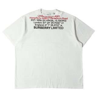 バーバリー(BURBERRY)のBURBERRY バーバリー Tシャツ サイズ:XL 22SS ロケーションプリント オーバーサイズ クルーネック 半袖Tシャツ 8048323 ホワイト 白 トップス カットソー【メンズ】【中古】(Tシャツ/カットソー(半袖/袖なし))