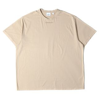 バーバリー(BURBERRY)の美品 BURBERRY バーバリー Tシャツ サイズ:XL 22SS ラバーロゴ バック グラフィック オーバー サイズ クルーネック 半袖Tシャツ ビッグシルエット ベージュ トップス カットソー【メンズ】【中古】(Tシャツ/カットソー(半袖/袖なし))