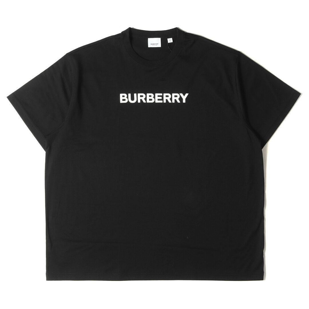 新品 BURBERRY バーバリー Tシャツ サイズ:XL 23SS ラバーロゴ オーバー サイズ クルーネック 半袖Tシャツ 8051968  ビッグシルエット REBURBERRY ブラック 黒 トップス カットソー【メンズ】 | フリマアプリ ラクマ