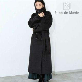 ■ Ellno de Mavie シャギーロングチェスターコート ブラック F(チェスターコート)